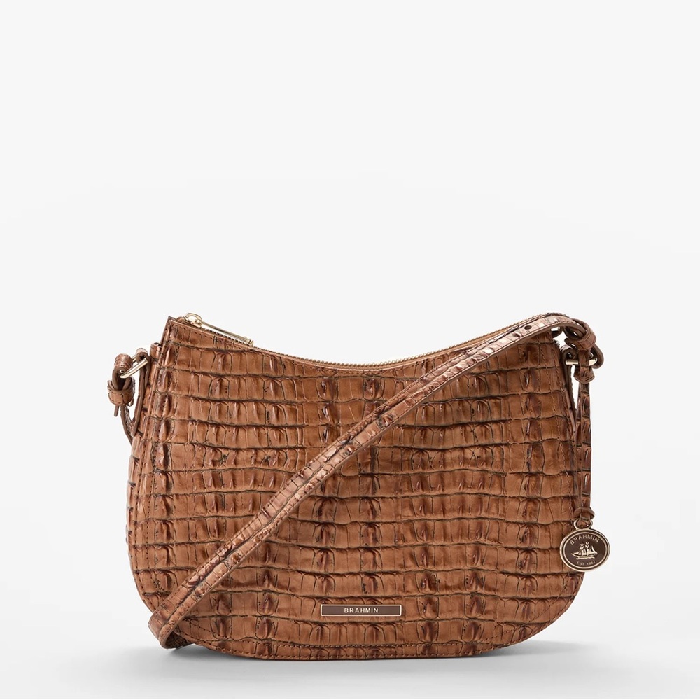 BRAHMIN | Leontyne Collection Luggage Brown Shayna Crossbody Bag NWT
